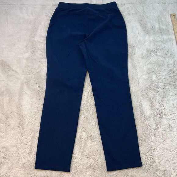 Isaac Mizrahi Pants Womens Size Medium Stretch Navy Blue Pull On - Picture 7 of 8